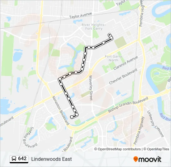 642 Bus Line Map