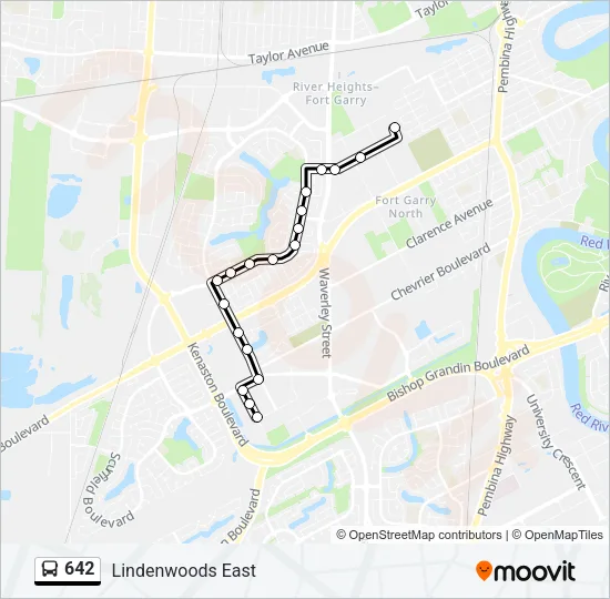 642 Bus Line Map