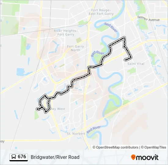 676 Bus Line Map