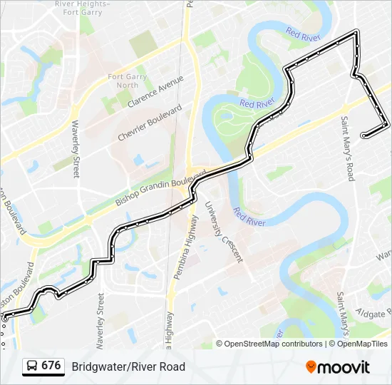 676 Bus Line Map