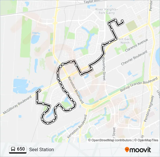 650 Bus Line Map