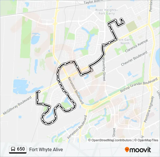 650 Bus Line Map