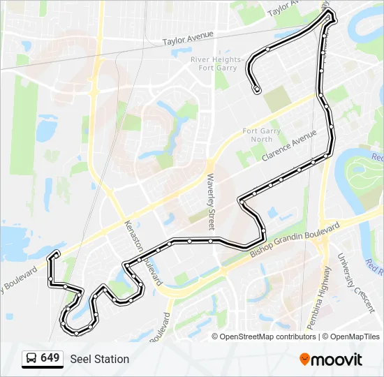 649 Bus Line Map