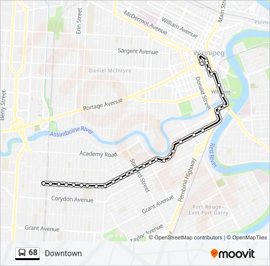 68 Bus Line Map