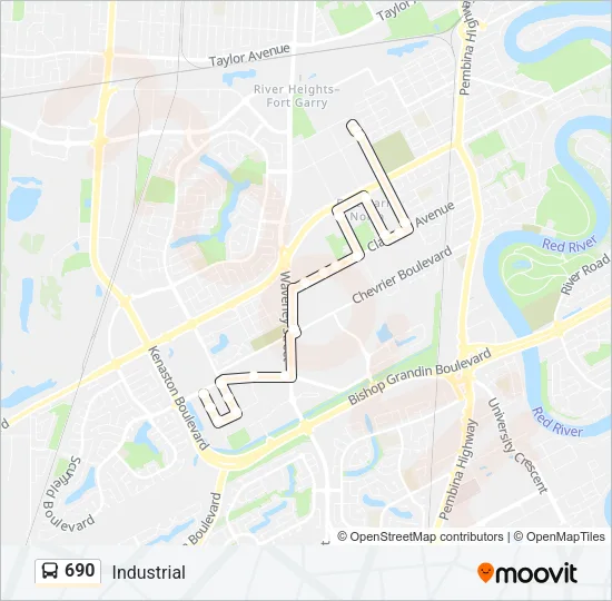 690 Bus Line Map