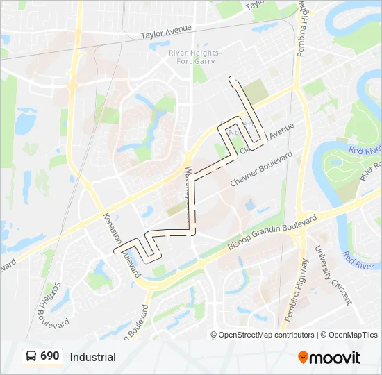 690 Bus Line Map