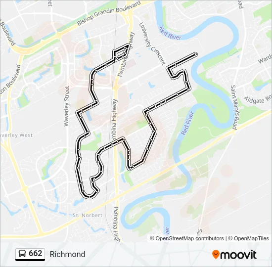 662 Bus Line Map