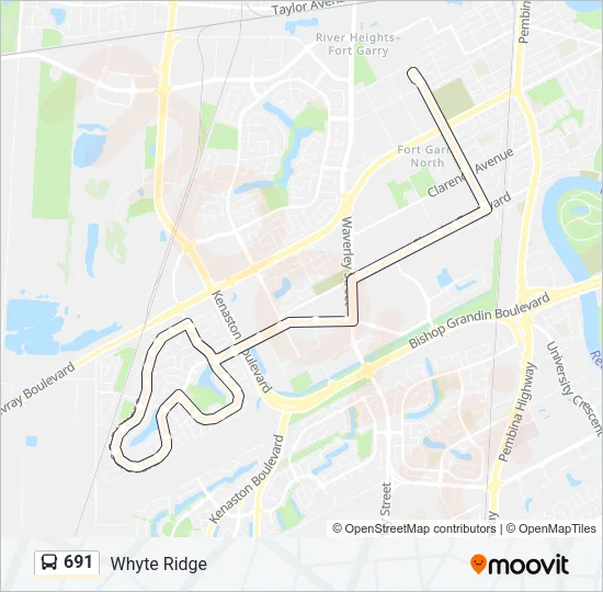 691 Bus Line Map