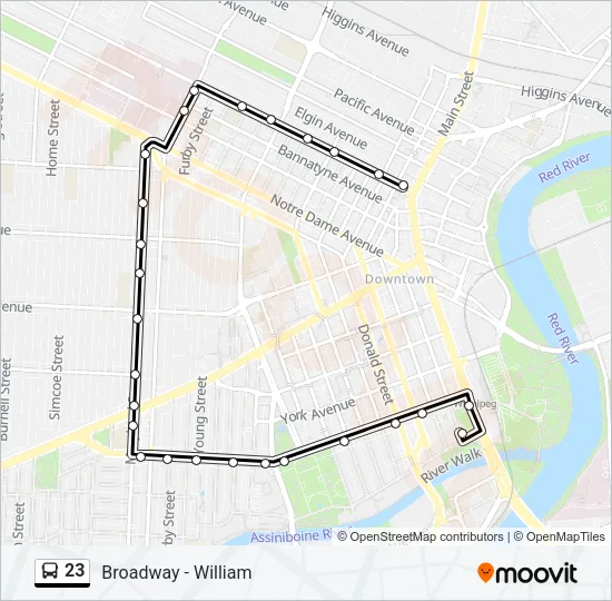 23 Bus Line Map