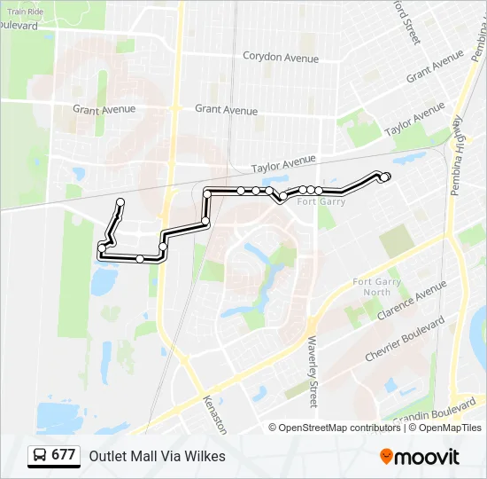 677 Bus Line Map
