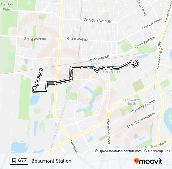 677 Bus Line Map