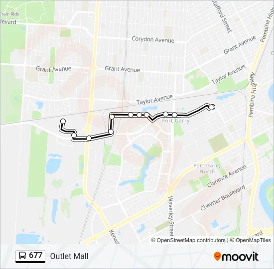 677 Bus Line Map