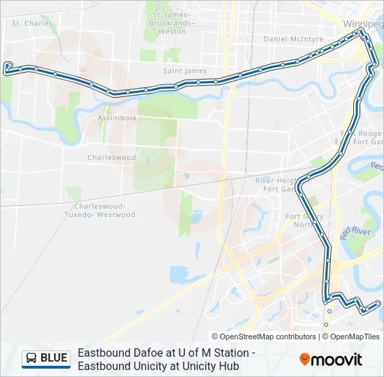 BLUE Bus Line Map