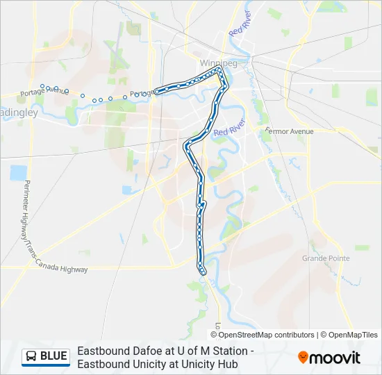 BLUE Bus Line Map