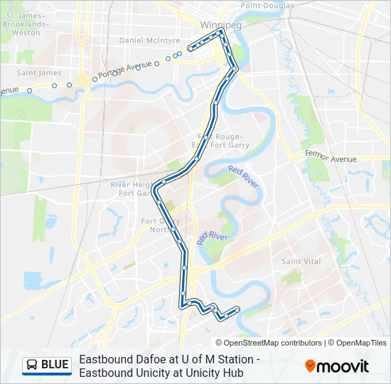 BLUE Bus Line Map