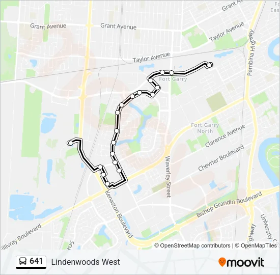 641 Bus Line Map