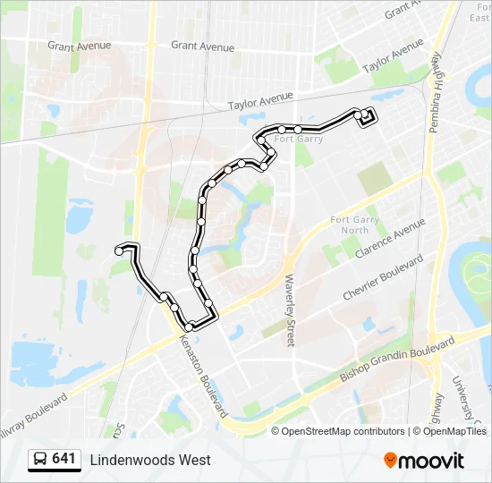 641 Bus Line Map