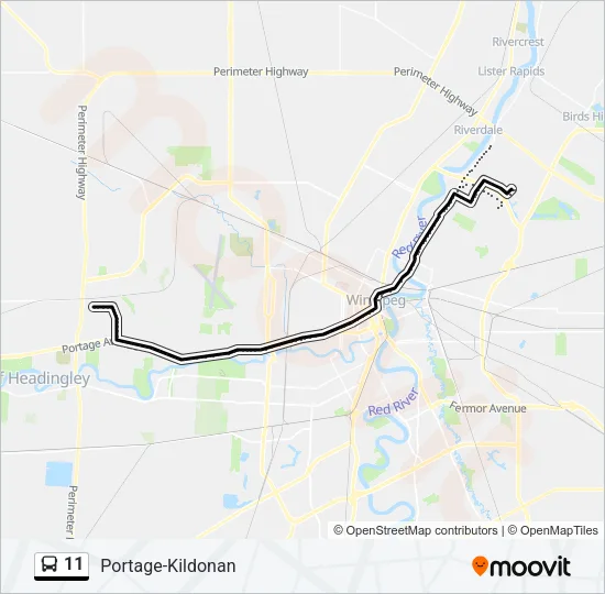 11 Bus Line Map