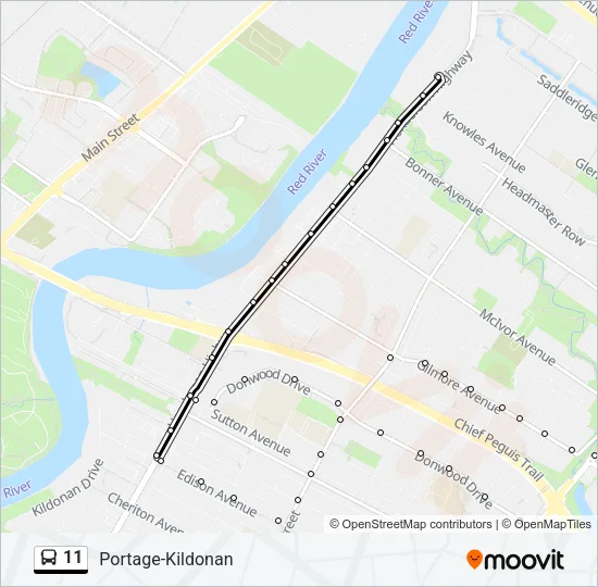 11 Bus Line Map