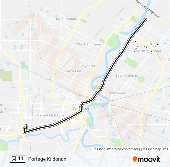 11 Bus Line Map