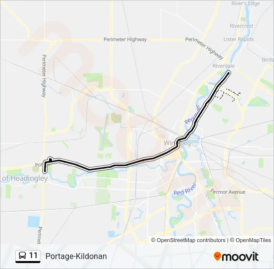 11 Bus Line Map