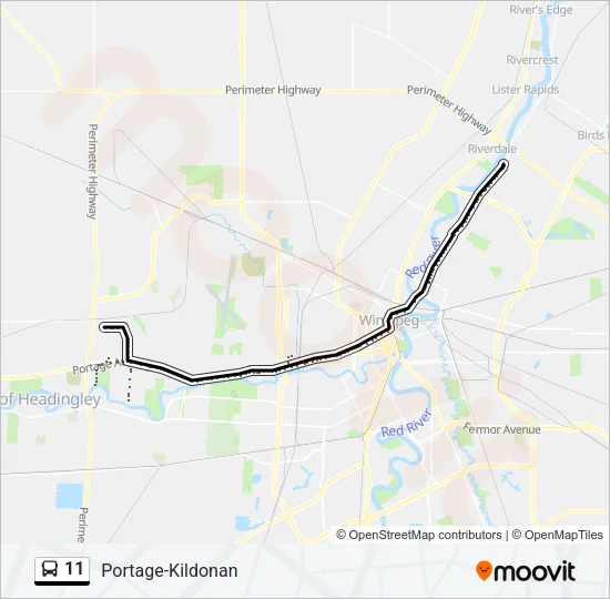 11 Bus Line Map