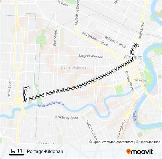 11 Bus Line Map