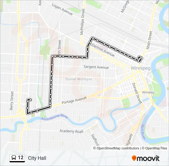 12 Bus Line Map
