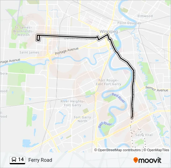 14 Bus Line Map
