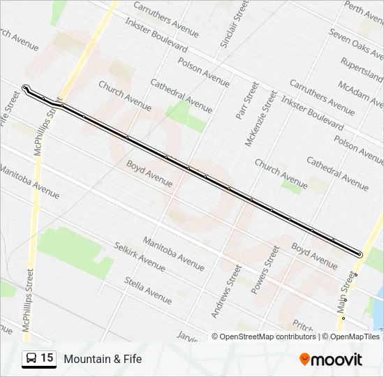 15 Bus Line Map