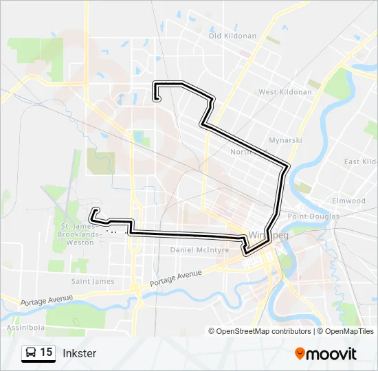 15 Bus Line Map