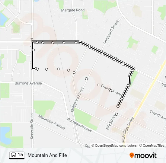 15 Bus Line Map
