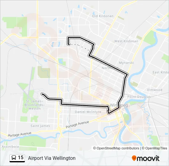 15 Bus Line Map