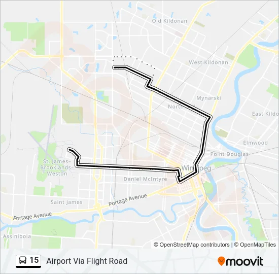 15 Bus Line Map