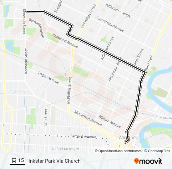 15 Bus Line Map
