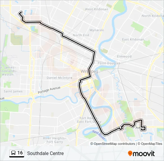 16 Bus Line Map