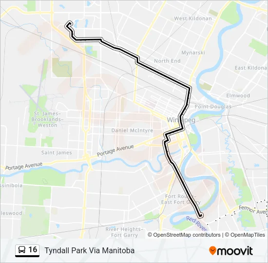 16 Bus Line Map