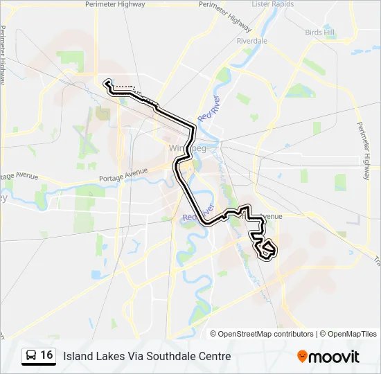 16 Bus Line Map