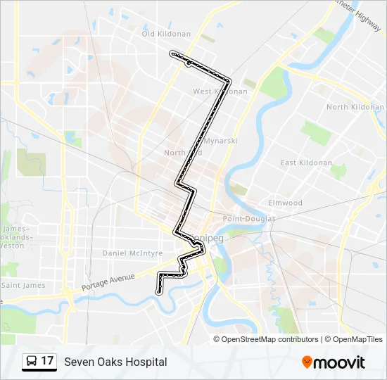 17 Bus Line Map
