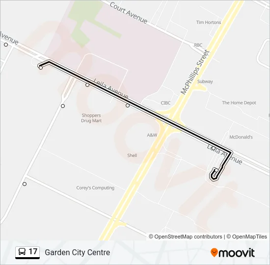 17 Bus Line Map