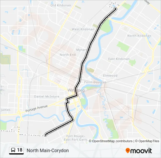 18 Bus Line Map
