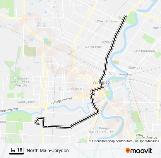18 Bus Line Map