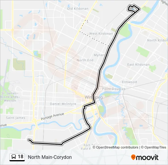 18 Bus Line Map