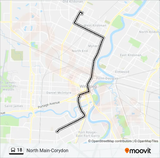 18 Bus Line Map