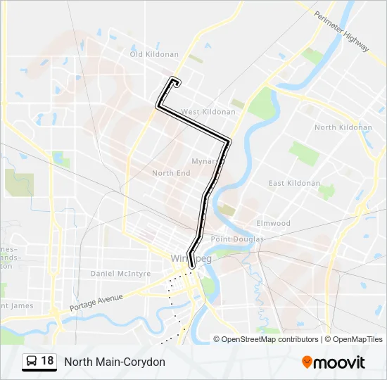 18 Bus Line Map