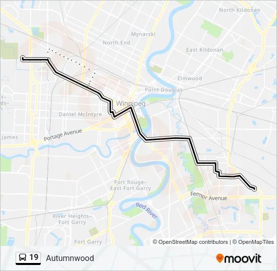 19 Bus Line Map