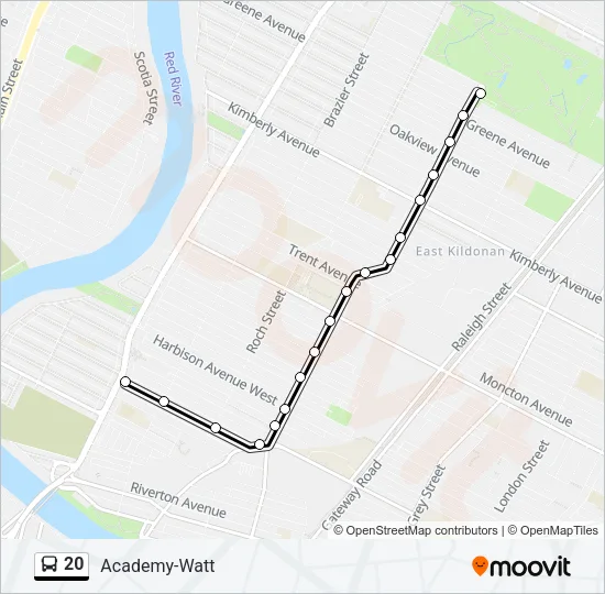 20 Bus Line Map