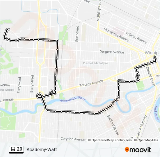 20 Bus Line Map