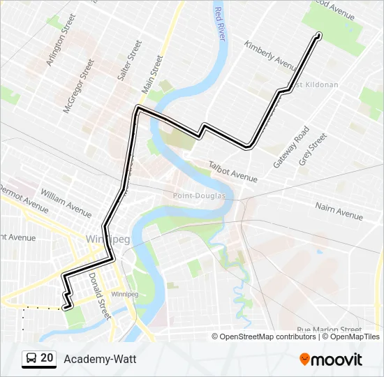 20 Bus Line Map