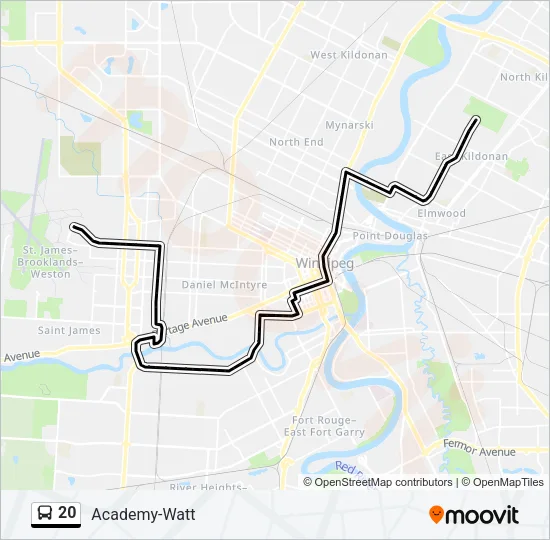 20 Bus Line Map